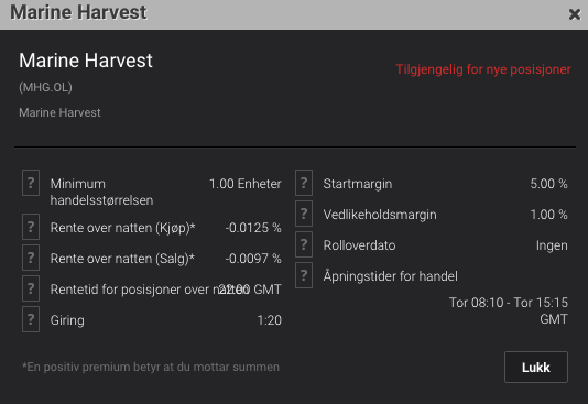 Marine Harvest info markets